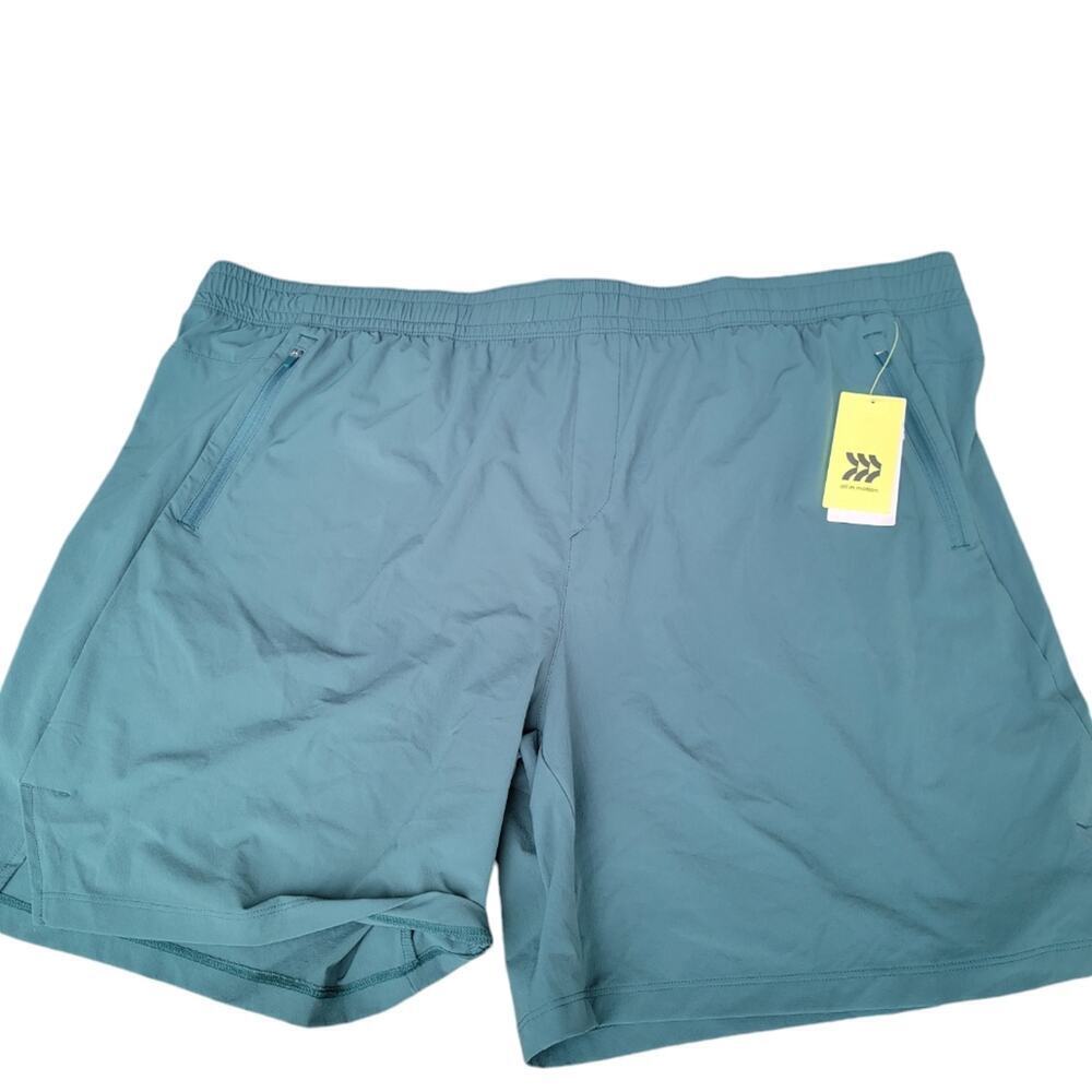 Mens XXL All in Motion Green 8 inch Shorts - Picture 2 of 11